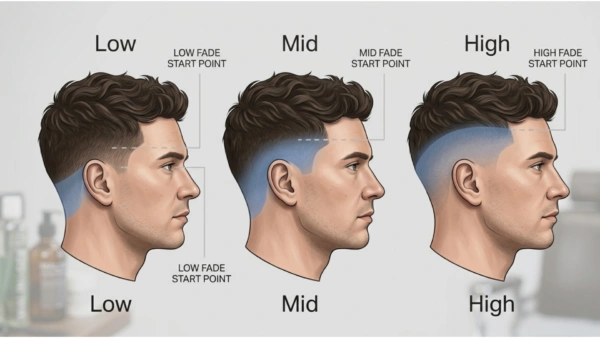 Differnce of all Low, Mid and High Taper Fade