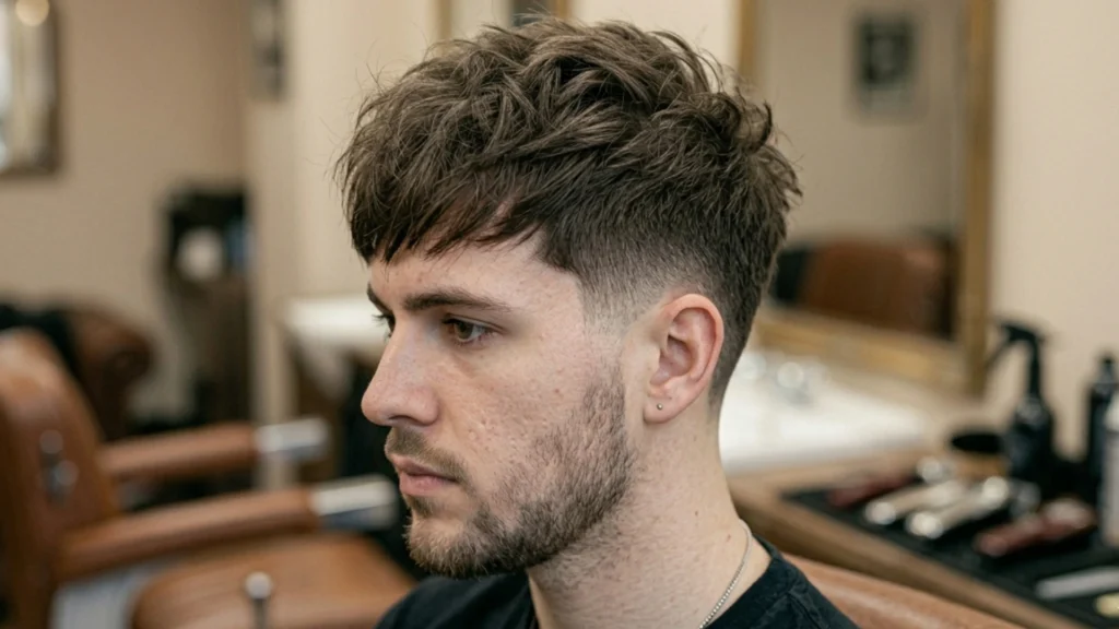 Mid Taper Fade Textured Crop