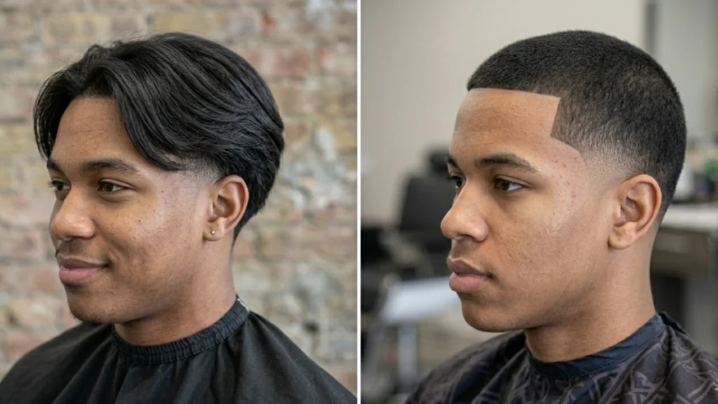 Asian & Straight Hair Mid Taper Fades