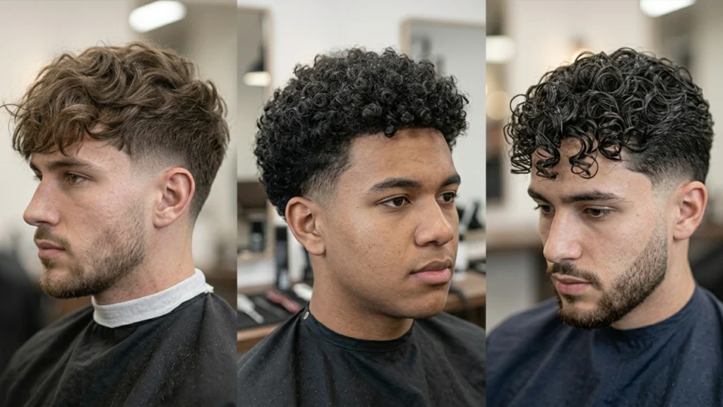 Curly & Wavy Mid Taper Fades