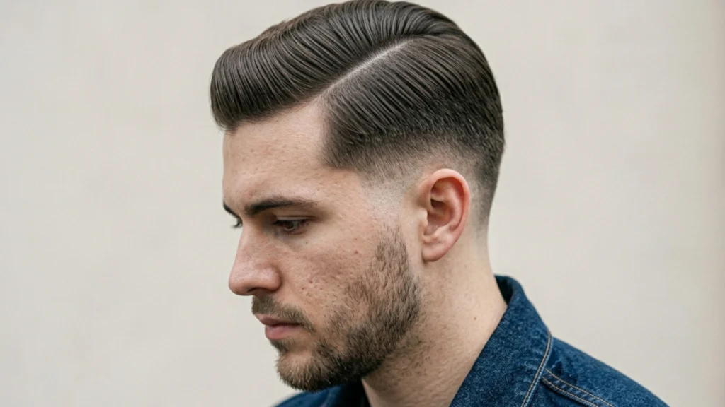 Mid Taper Fade Side Part