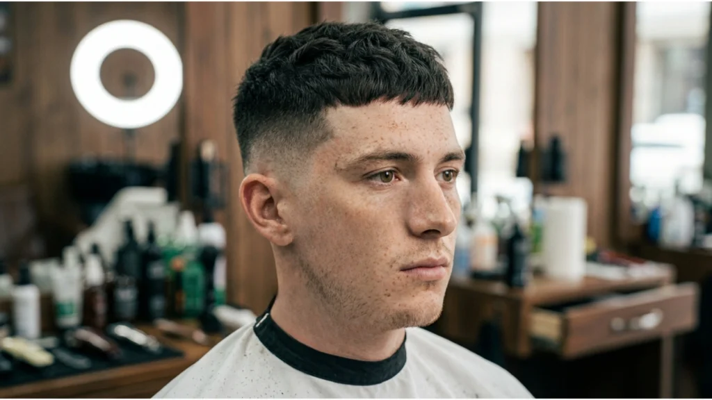 High Taper Fade Fringe (Straight)