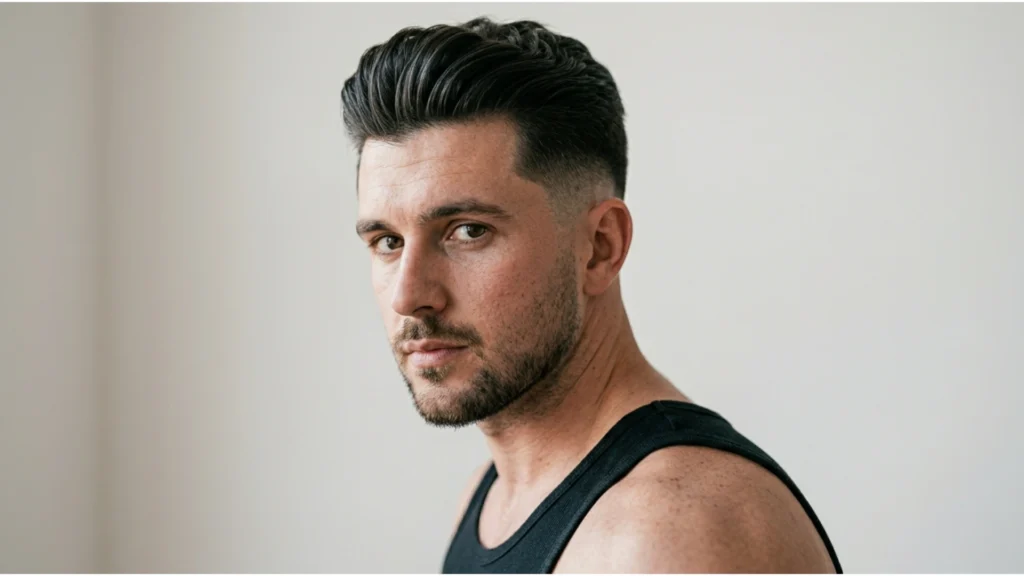 High Taper Fade Slick Back