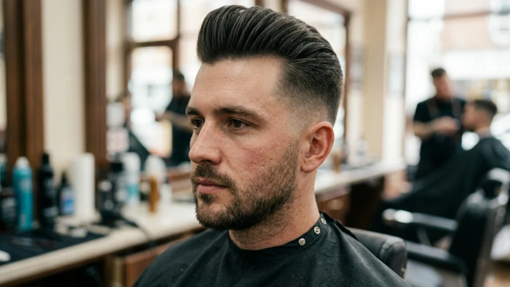 High Taper Fade Straight Hair