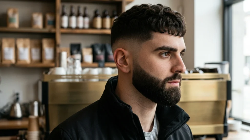 High Taper Fade with Textured Fringe