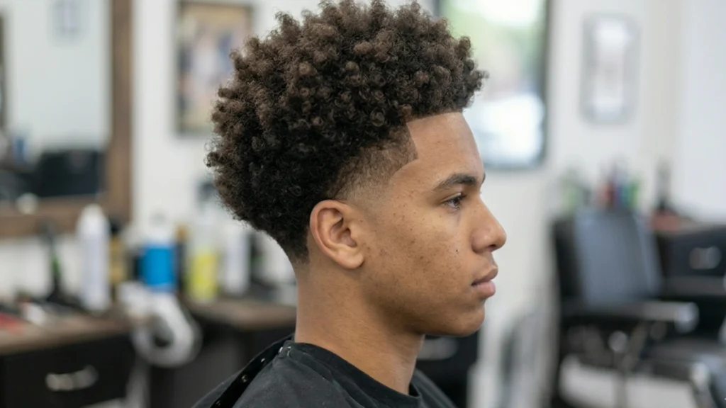 High Taper Fade Curly Top