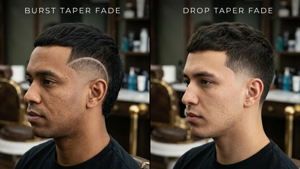 Burst Taper Fade and drop taper fade