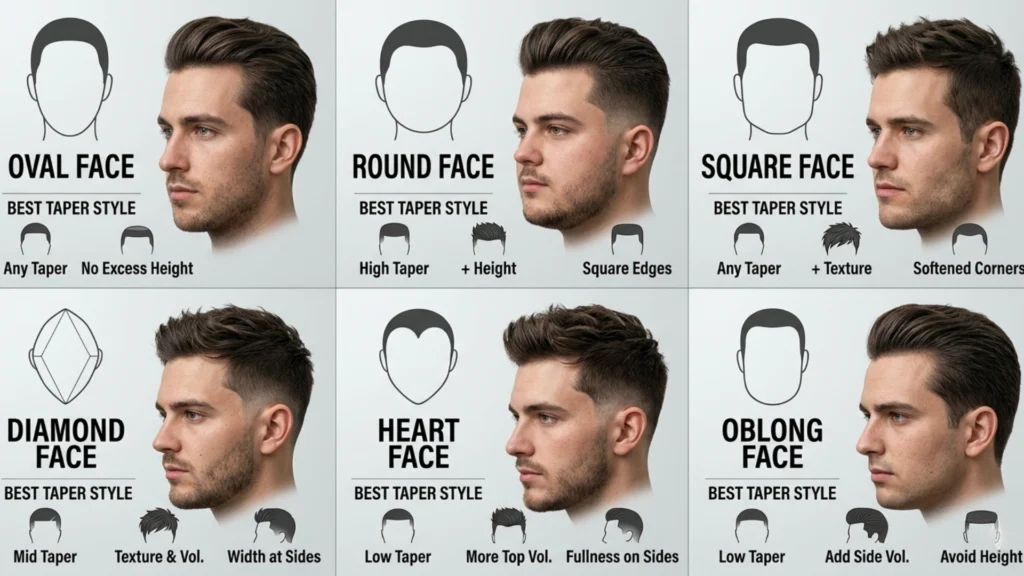 Classic taper haircut for every face shape