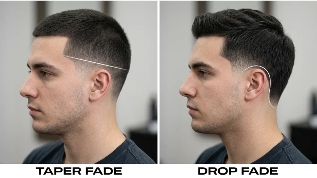Drop Fade vs Taper Fade
