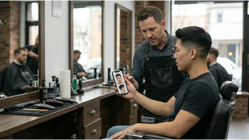 How to Ask Your Barber for a Low Taper Fade on Straight Hair