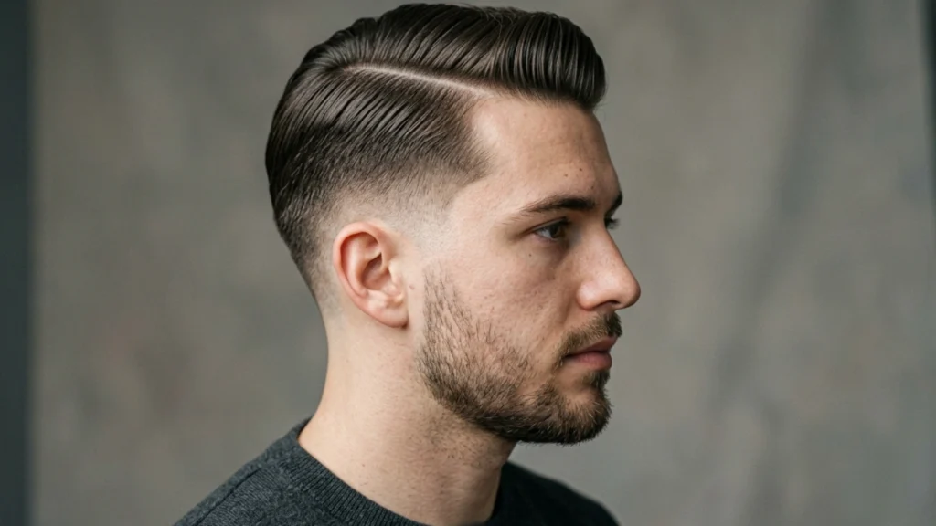 Mid Taper Fade Comb Over