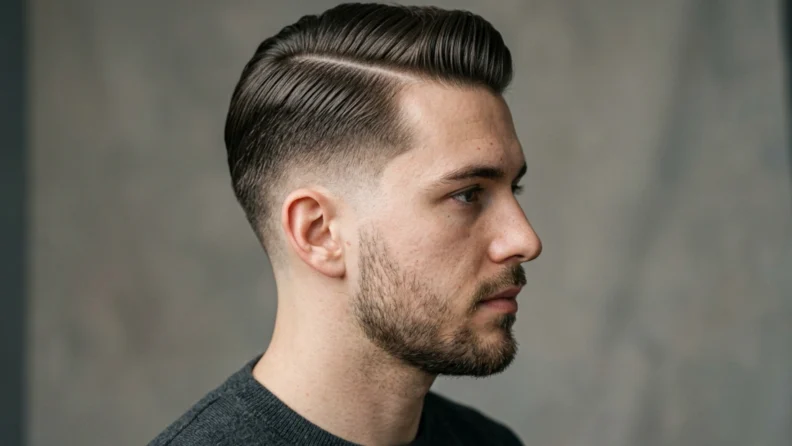 Mid Taper Fade Comb Over